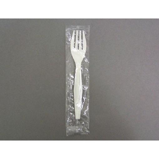 プラスチックフォーク 特中 白 単袋入 140mm 100本