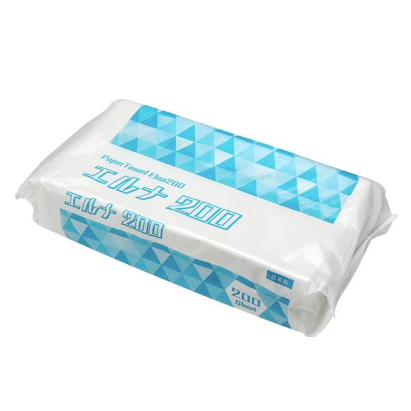 紙タオル 業務用 ペーパータオル エルナ (中判) 200枚