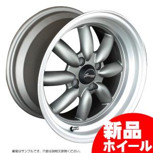 ステルスレーシング スペック04 15インチ 7J 4H-100 マットガンメタポリッシュ 法人宛て送料無料 ホイール 4本セット｜e-carts