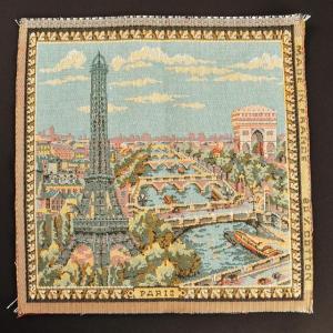 【ART de LYS】 フランス製 ゴブラン織りパネル生地 （約36×36cm）  4737-3 TOUR EIFFEL エッフェル塔