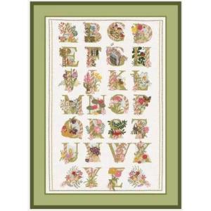 ル・ボヌール・デ・ダム クロスステッチ＆プチポワン刺繍キット 2012 Fleurs アルファベット...
