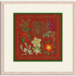クロスステッチ刺繍完成品　Strawberry Thief 苺泥棒　額装 DMC】 クロスステッチ 刺繍キット BL1174/77 William Morris
