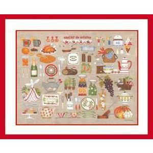 ル・ボヌール・デ・ダム クロスステッチ＆プチポワン刺繍キット 2684 Atelier cuisin...
