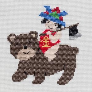 クロス刺繍 Brodees】クロスステッチ刺繍キット K215 干支 ー 卯（うさぎ）初級者