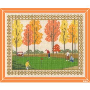 Brodees クロスステッチ刺繍キット K285 秋 - ゴルフ 【メール便可】