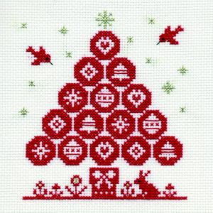 クロスステッチ完成品　クリスマス18ct 完全保存リクエスト版 クロスステッチのクリスマス刺しゅう大全集