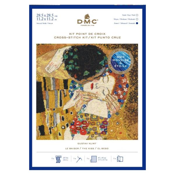 【DMC】 クロスステッチ 刺繍キット BK1811 THE KISS 『接吻』 Gustav Kl...