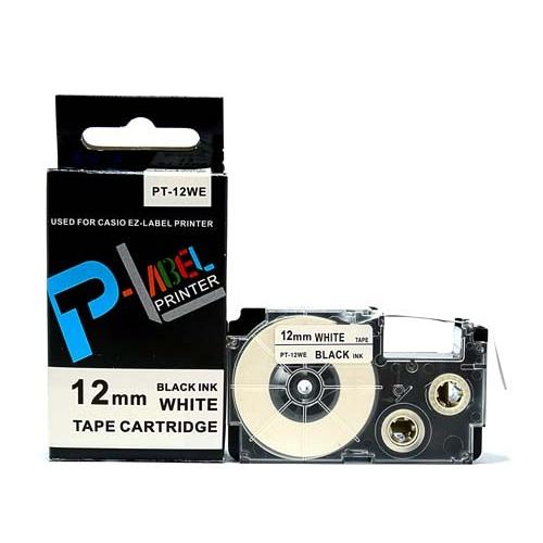 カシオ用　ネームランド 互換 テープカートリッジ 12mm XR-12WE〔互換〕