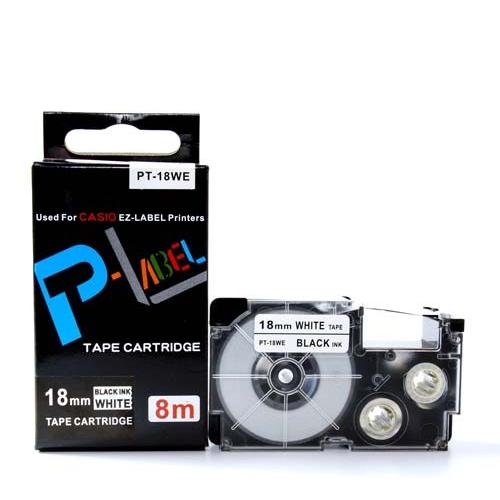 カシオ用　ネームランド 互換 テープカートリッジ 18mm XR-18WE〔互換〕