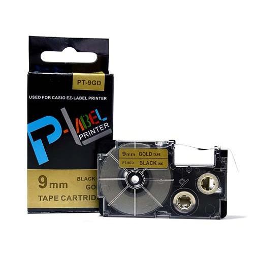カシオ用　ネームランド 互換 テープカートリッジ 9mm XR-9GD〔互換〕