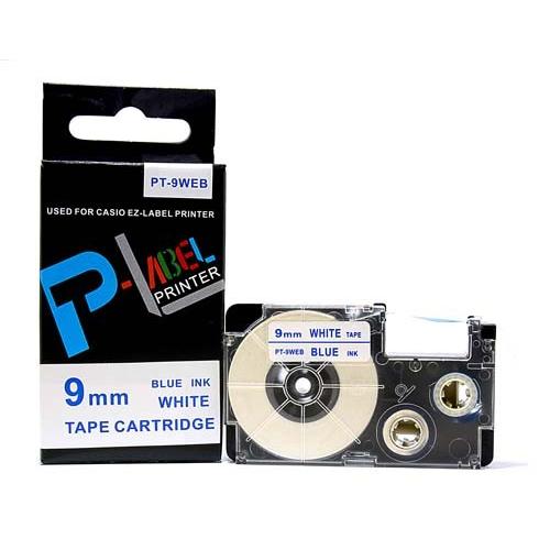 カシオ用　ネームランド 互換 テープカートリッジ 9mm XR-9WEB〔互換〕