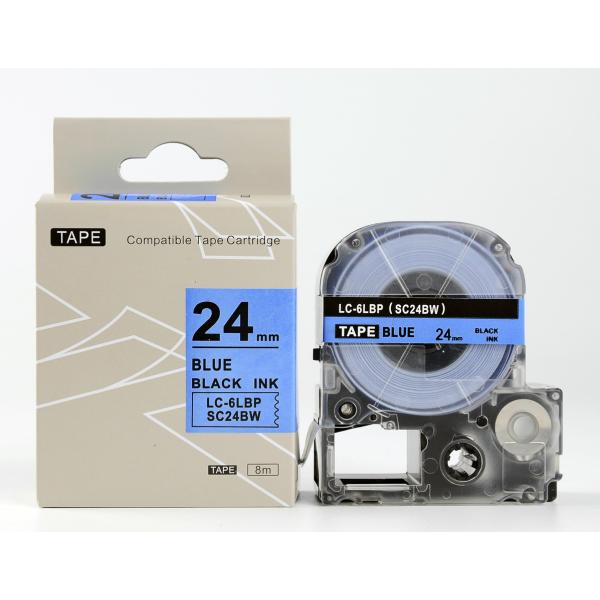 キングジム テプラPRO用 互換 テープカートリッジ SC24BW〔SC24Bの強粘着〕24mm〔互...