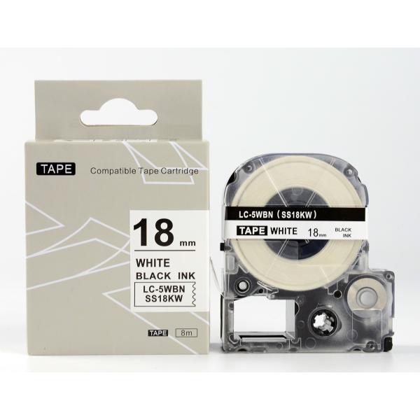 キングジム テプラPRO用 互換 テープカートリッジ SS18KW〔SS18Kの強粘着〕18mm〔互...
