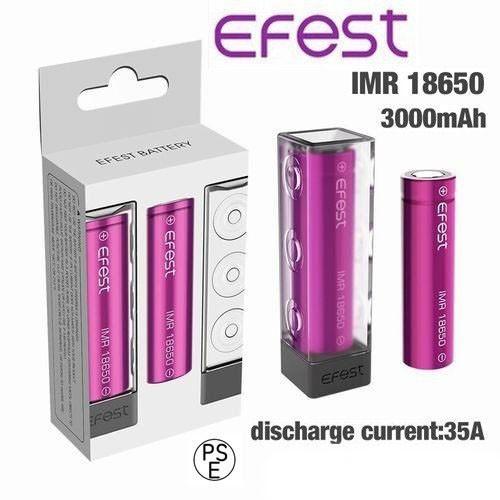 18650 3000mah 35A  2本セット リチウムマンガンバッテリー フラットトップ Efe...