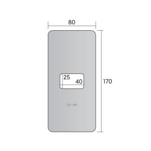 iNAHO スマートリムロックライト用 穴隠し エスカッション SS-180 2枚セット 切り欠き穴隠し｜e-comebiyori