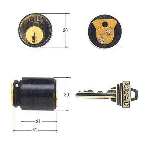 GOAL ピンシリンダー 装飾錠パルテノン用 PSタイプ 大カム仕様 GCY-66 　玄関 鍵 交換...