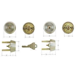 GOAL ゴール ピンシリンダー TXタイプ GCY-72 　玄関 鍵 交換 取替えテール刻印28 /扉厚28〜30mm向け  2個同一セット