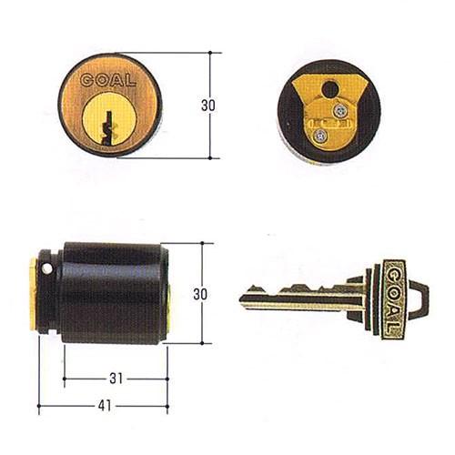 GOAL ピンシリンダー 装飾錠パルテノン用 PSタイプ 大カム仕様 GCY-65 パルテノン PS...