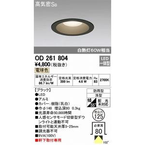 オーデリック エクステリアライト OD261804 軒下用ダウンライト LED（電球色）｜e-connect03
