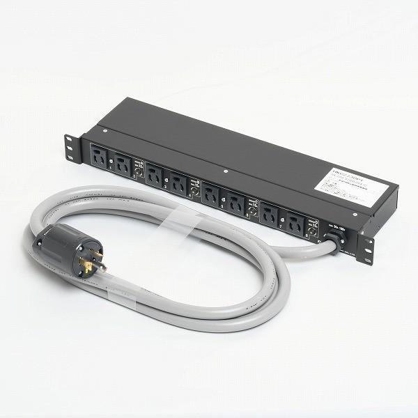 HKC2730PT アメリカン電機 抜止形 コンセントバー8ヶ口 1Uタイプ プロテクター付 接地2...