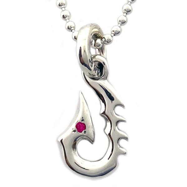 ビルウォールレザー Bill Wall Leather フィッシュフックチャームw ルビー Fish...