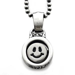 ビルウォールレザー Bill Wall Leather ロウテイティングチャームw/ボールチェーン Rotating Peace/Happy Face Charmw/Ballchain｜e-cream