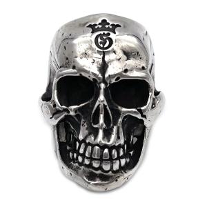 ガボラトリー Gaboratory ラージスカルウィズジョーリング Skull Ring With Large Ring｜e-cream