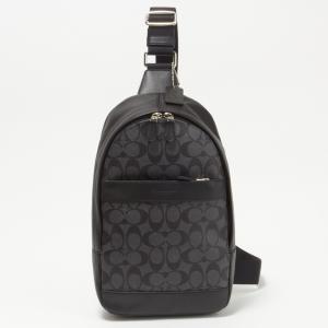 コーチ　チャールズ　ボディーバッグ　シグネチャー　ブラック　F54787 COACH 【並行輸入品】 コーチ バッグ ボディバッグ F54787 CQ/BK