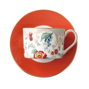 【お取り寄せ】 ウェッジウッド WEDGWOOD 洋食器 ティーカップ＆ソーサー ハーレクインコレクション ワンダーラスト 200cc ロココフラワーズ｜e-cross