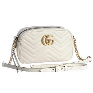 グッチ GUCCI ショルダーバッグ 【GGマーモント：GG MARMONT】 447632 DTD1T ホワイト系(9022)｜e-cross