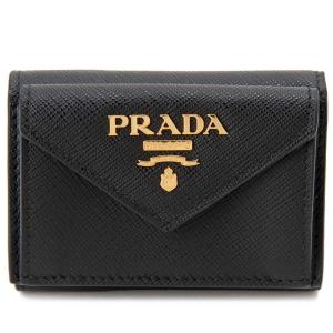 【お取り寄せ】 プラダ PRADA 折財布 【SAFFIANO METAL】 1MH021 QWA ブラック(F0002/NERO)｜e-cross