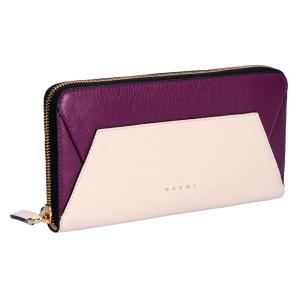 マルニ MARNI 長財布 PFMO0058U1 P2644 ZO220 PLUM+SHELL｜e-cross