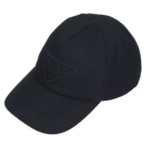 プラダ PRADA キャップ 帽子 デニム　ベースボールキャップ 2HC179 2FMB ブラック(F0002 NERO) サイズ：M｜e-cross