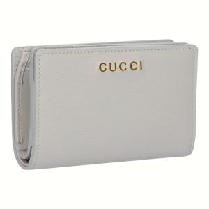 GUCCI 二つ折り財布 グレー GUCCI（グッチ） 二つ折り財布 レディース スクリプト ミニ ウォレット