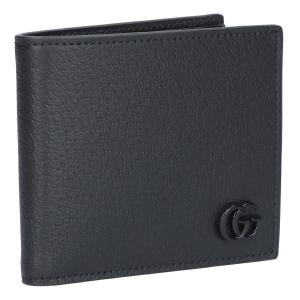 GUCCI ブラックレザー 折り財布 GUCCI ブラックレザー 財布 GUCCI ブラックレザー 二つ折り財布