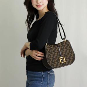 fendi ショルダーバック FENDI（フェンディ） ショルダーバッグ ダブルバゲット ブラックレザー