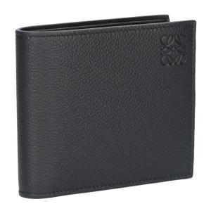 LOEWE 青 レザー 折り財布 ロゴ型押しデザイン LOEWE(ロエベ) / 2つ折り財布/レザー/BLU/無地/レディース