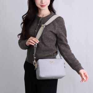 プラダ ショルダーバッグ美品  - 1BH093 PRADA（プラダ） ショルダーバッグ レザー 1BH093 ブラック レディース