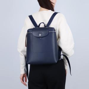 極美品 ロンシャン ルプリアージュ バックパック リュック 折りたたみ ネイビー LONGCHAMP（ロンシャン） バッグ バックパック リュック リュック