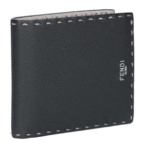 【美品】FENDI　セレリア　名刺入れ　レザー　バイカラー　シボ革　ネイビー FENDI フェンディ カードケース SELLERIA セレリア 7M0222 AP3B
