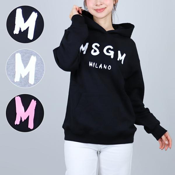 【並行輸入品】 エムエスジーエム MSGM キッズ レディース ロゴ トレーナー スウェット フーデ...