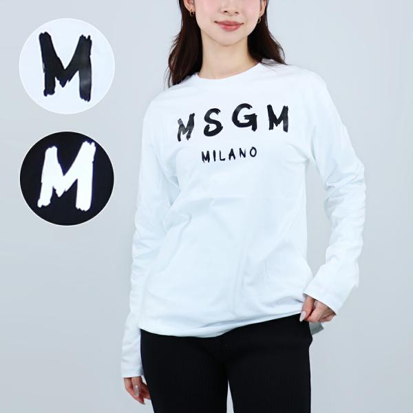 【並行輸入品】 エムエスジーエム MSGM キッズ レディース 長袖 Tシャツ ロンT ロゴTシャツ...