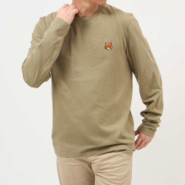 【並行輸入品】 メゾンキツネ MAISON KITSUNE メンズ 長袖 Tシャツ フォックスヘッド...