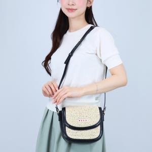 【並行輸入品】 マルニ MARNI ショルダーバッグ かご バッグ マルニ キッズ MW113F M01828 M00WR 0M900 BLACK RAFFIA EFFECT SMILE BAG