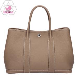 【お取り寄せ】 【リユース品】 エルメス HERMES バッグ トートバッグ ガーデンパーティTPM エトゥープ/シルバー金具