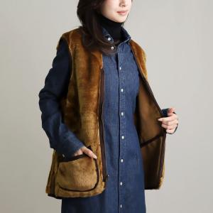 バブアー BARBOUR メンズ レディース ウォームパイル ベスト ライナー（インナー） フェイクファー WARM PILE MLI0004 BR31 BROWN リバーシブル｜e-cross