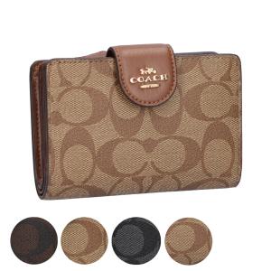 COACH（コーチ） C0082 シグネチャー PVC×レザー 二つ折りL字