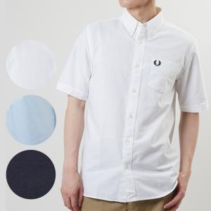 フレッドペリービームス別注リブカラー半袖シャツS FRED PERRY（フレッドペリー） シャツ 半袖 メンズ ストライプド