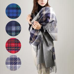 ジョンストンズ JOHNSTONS カシミア大判ストール 190×70cm DIAGONAL TARTAN OMBRE STOLE WA1659｜e-cross