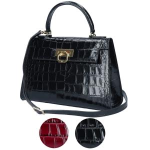 FENDI（フェンディ） 美品 クロコダイル ブラック ゴールド金具